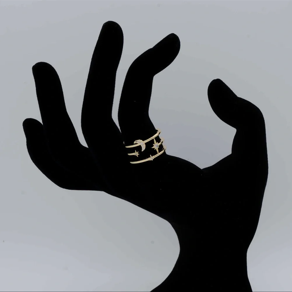 Gold Stars Celestial Gold Ring